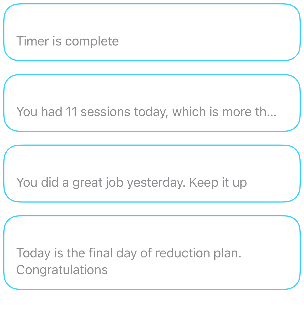 QYSH notification examples
